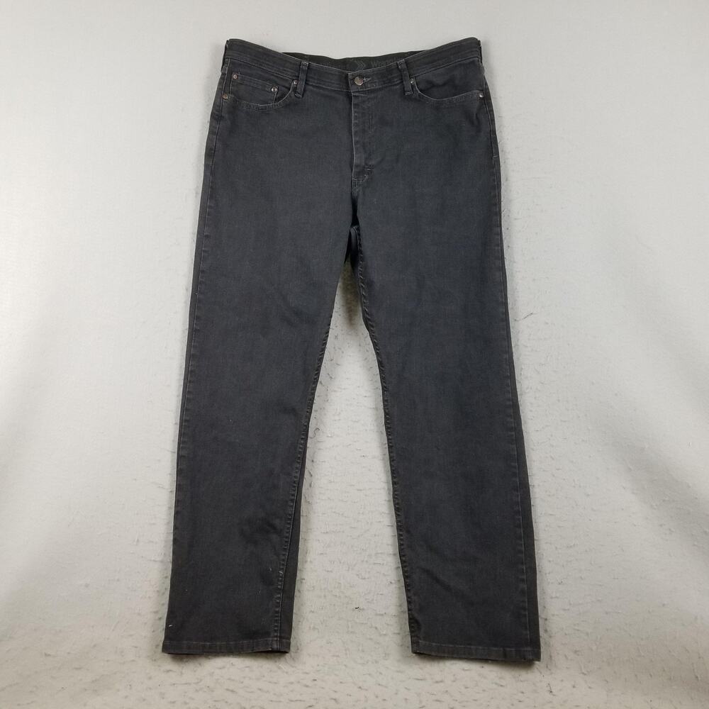 Wrangler Authentics‎ Jeans Mens 38x32 Gray Stretch Straight Leg Denim Pants